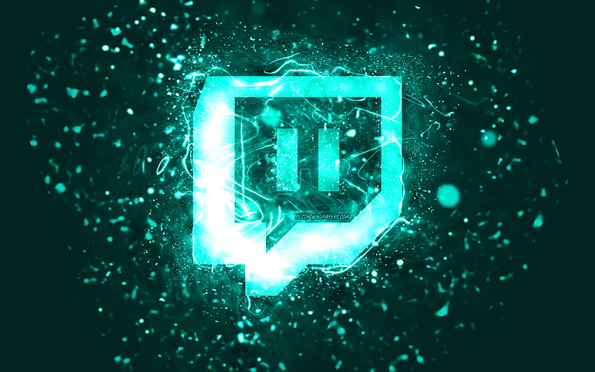 Twitch turquoise logo, , turquoise neon lights, creative, turquoise  abstract background, Twitch logo, social network, Twitch HD wallpaper |  Pxfuel