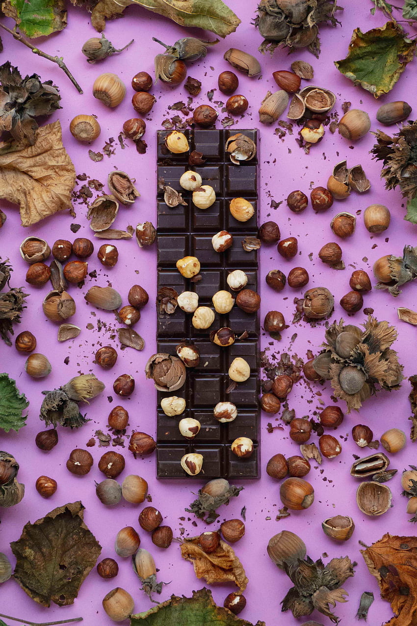 チョコレート, 食品, ナッツ, おいしい, 甘さ, チョコレート ・ バー HD電話の壁紙