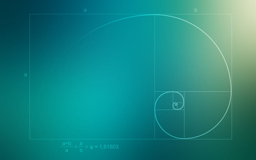 Nombre d'or, spirale de Fibonacci Fond d'écran HD