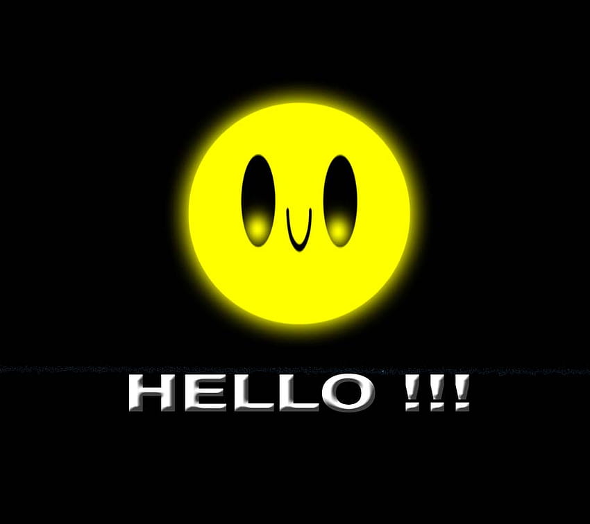 สวัสดี !!!, เป็นมิตร, ยิ้ม, สีเหลือง, ใบหน้า, สวัสดี วอลล์เปเปอร์ HD