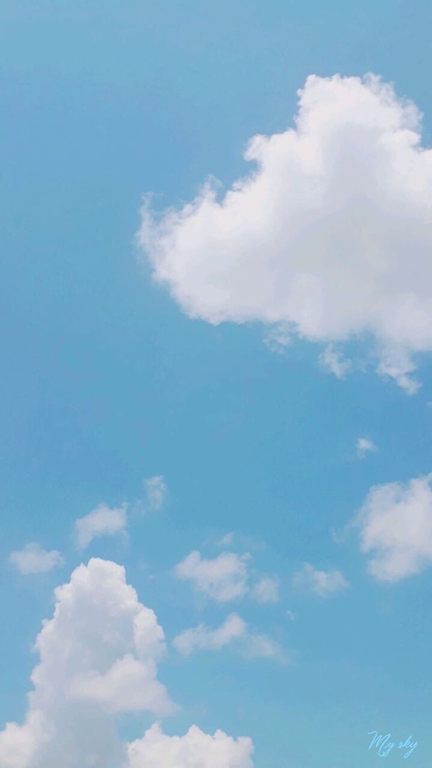 Katok Tapete Hintergrundbild Katok peusa ♥: Naver Blog. Blue sky , Pastel sky, Sky aesthetic, Aesthetic Blue Clouds HD phone wallpaper