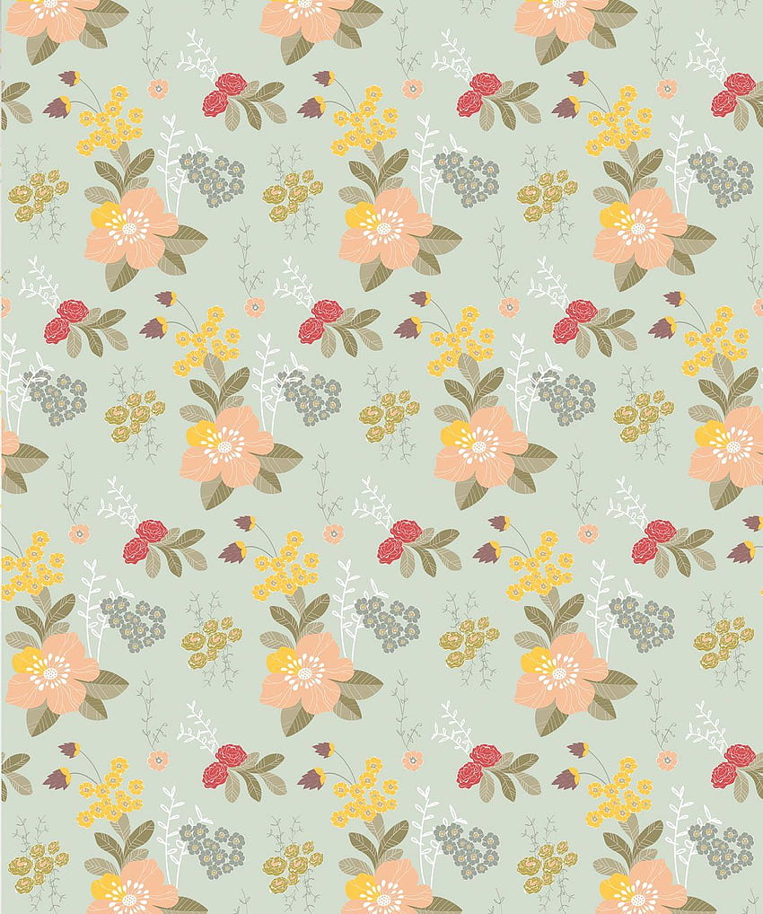 Flower Garden • Vintage Inspired Floral • Milton & King, Neutral Floral HD phone wallpaper