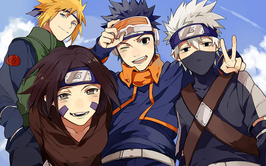 Naruto, Anime, Kakashi Hatake, Minato • Para ti Para y móvil, Naruto sonriendo fondo de pantalla