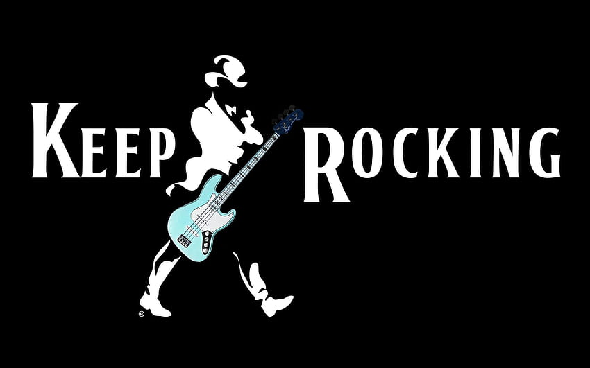 Keep Rocking Bass., walker, biały, czarny, keep, gitara, jazz, gitara basowa, błotnik, rocking, bas, necros89 Tapeta HD