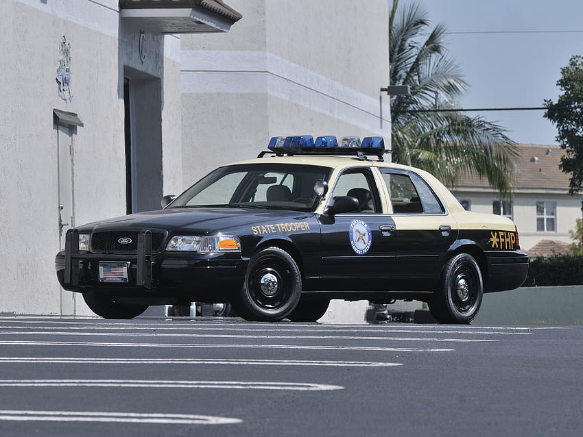 2003, Ford, Crown, Victoria, Polizei, Auto, Muskel, USA, 01 / und mobiler Hintergrund, Ford Police HD-Hintergrundbild
