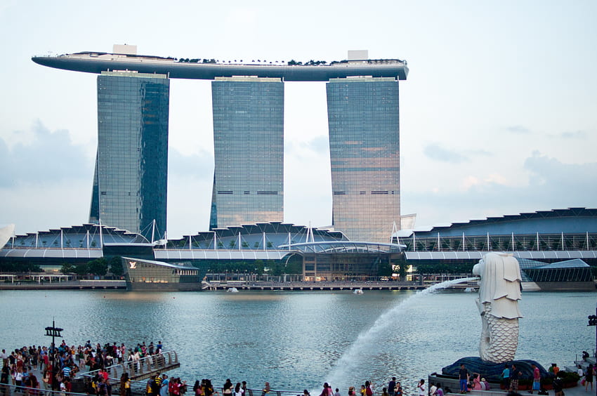 pejzaże miejskie statki miejski singapur nowoczesna marina zatoka piaski – architektura nowoczesna, stary Singapur Tapeta HD
