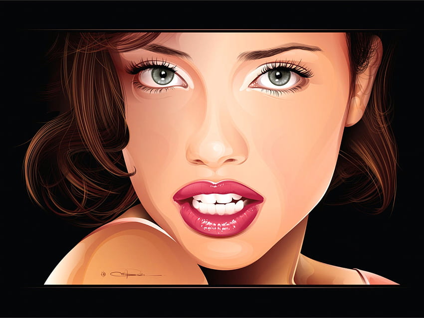 girls face, eyes, face, lips, woman HD wallpaper