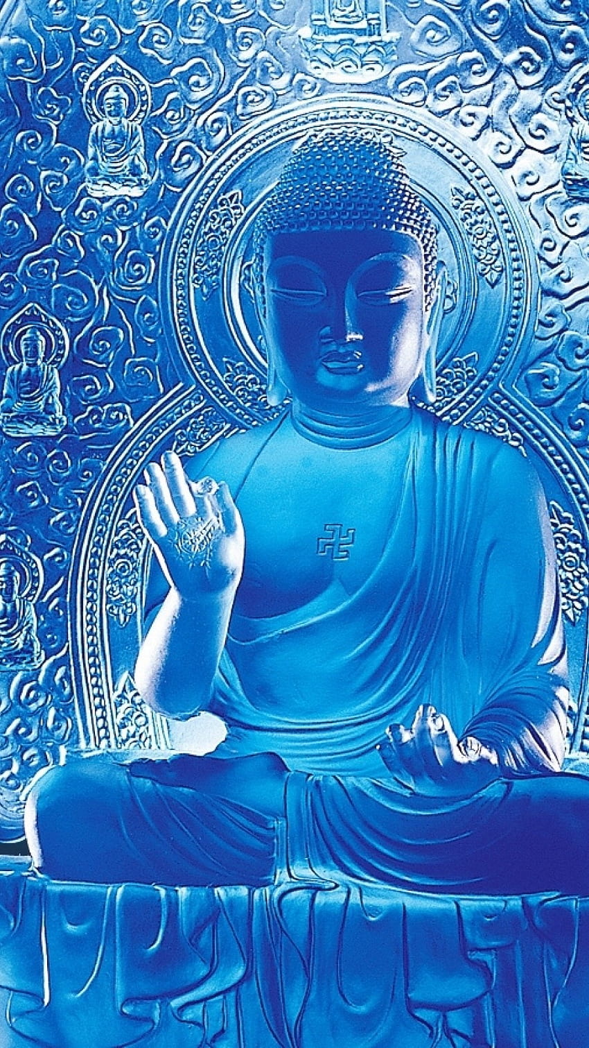 Bhagwan Buddha, Blue Theme, Background HD phone wallpaper