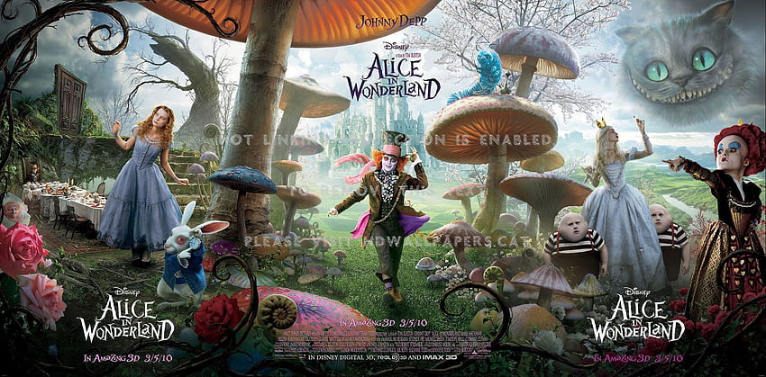 alice in wonderland movies tim burton HD wallpaper