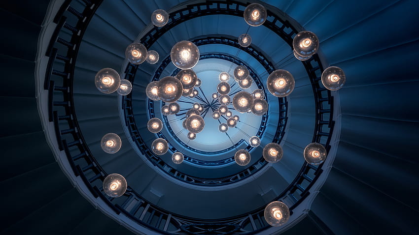 Spiral Staircase, Spiral Stairs HD wallpaper