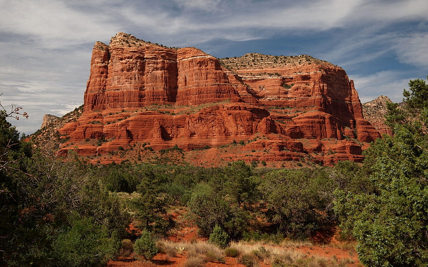 Sedona, desert, rock, red HD wallpaper