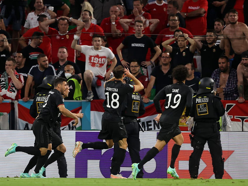 Краен резултат от Германия срещу Унгария: Късният гол на Леон Горецка спаси Германия да премине към осминафиналите HD тапет