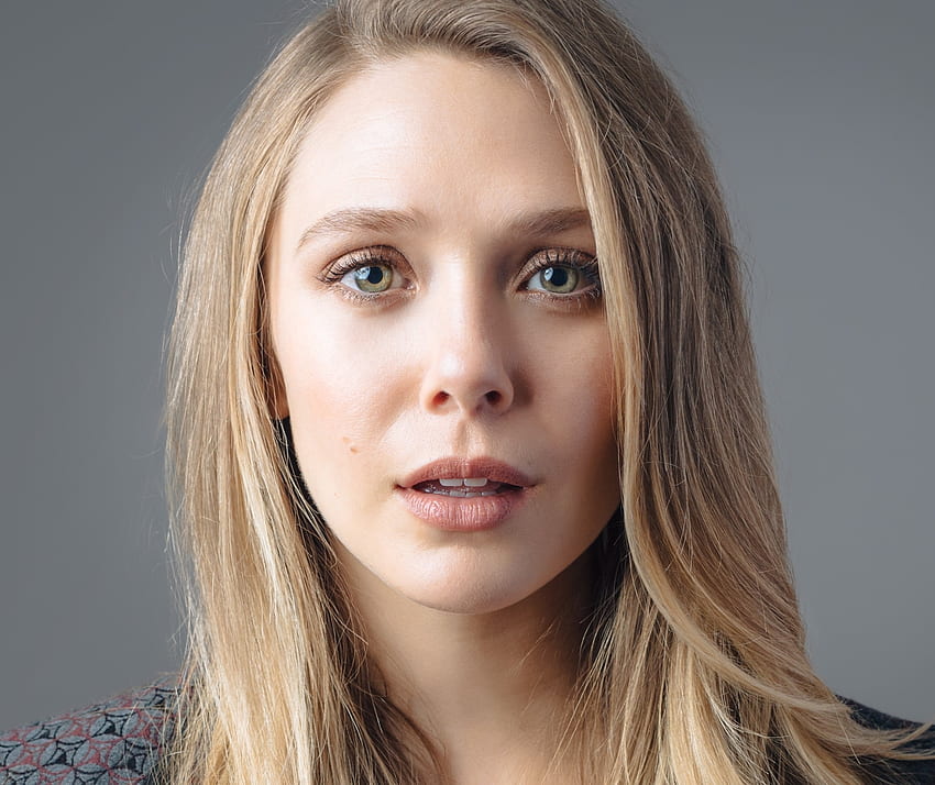 Face, close up, gorgeous, Elizabeth Olsen HD wallpaper