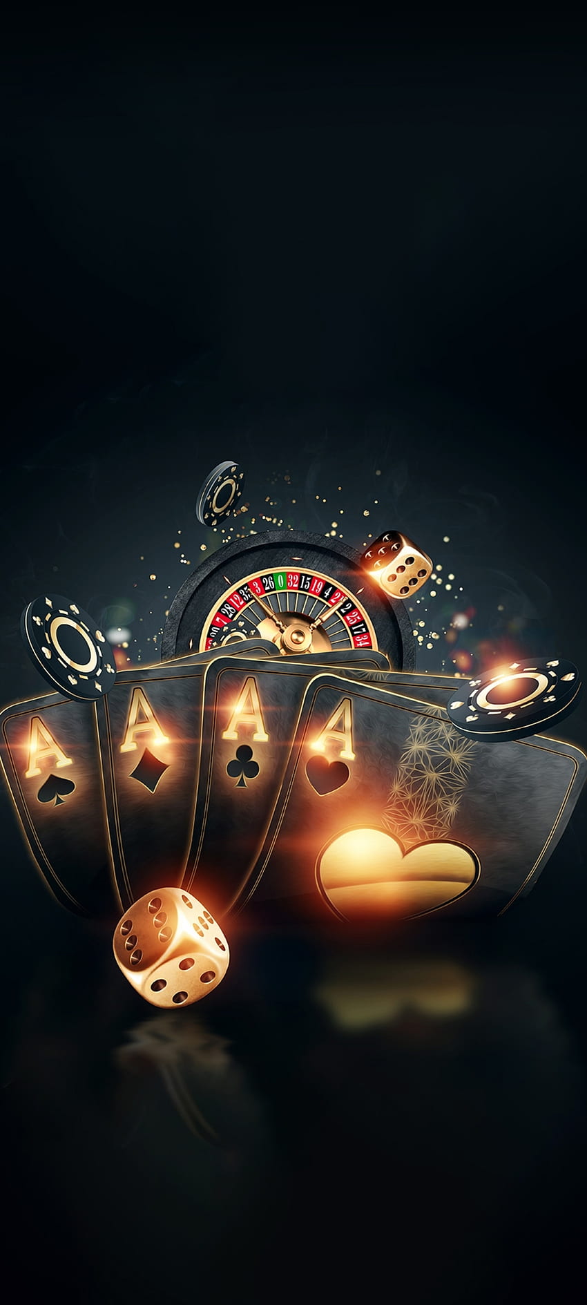 Casino_Games, pencahayaan otomotif, langit, cantik, Poker, Kemewahan, hitam, kartu wallpaper ponsel HD