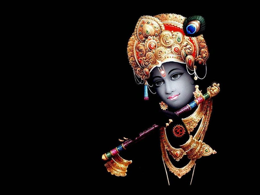 Puter Lord Krishna. Penuh, Krishna Black Wallpaper HD
