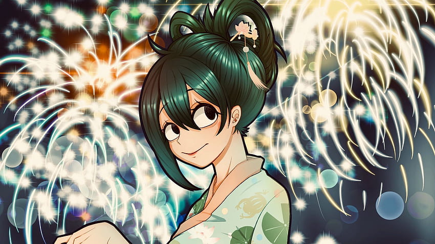 Ilustrasi anime Tsuyu, Boku no Hero Academia, Tsuyu Asui Wallpaper HD