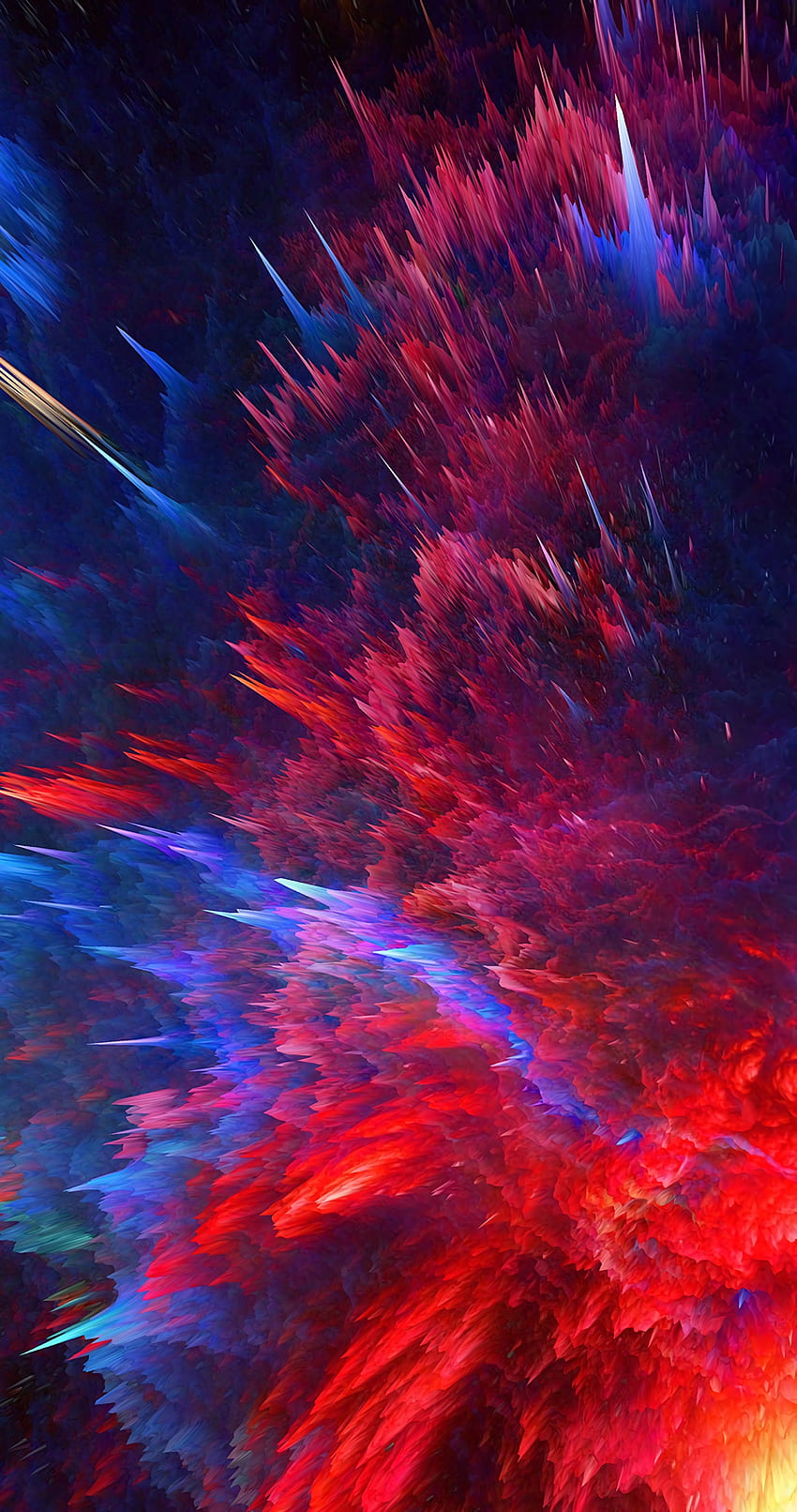 Hell, 3D, Linien, Form, Formen, kosmische Explosion, Weltraumexplosion HD-Handy-Hintergrundbild