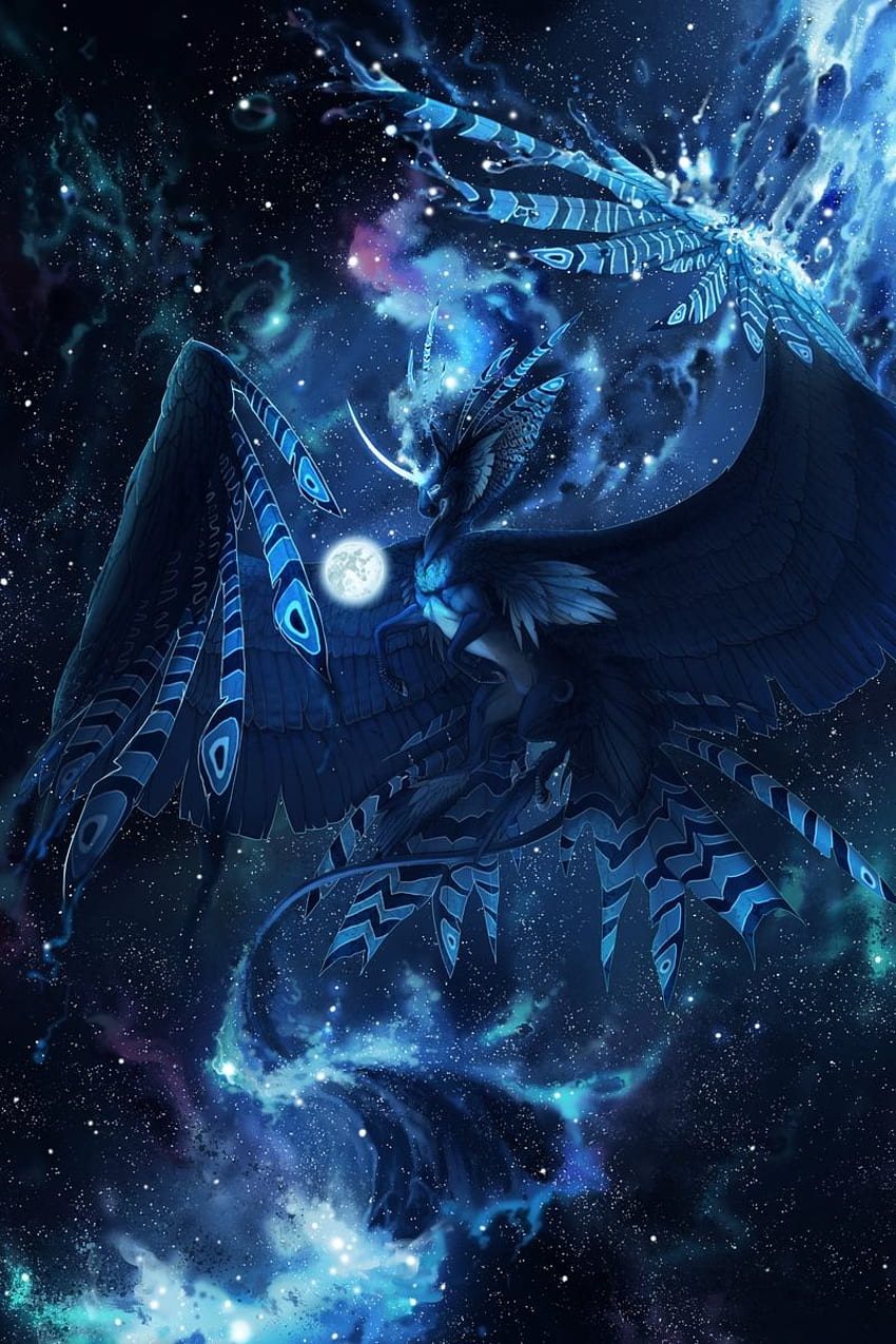 Creature, Mystical, Fantastic, Flight, Blue - Mystical Galaxy Wolf Background - & Background, Mystical Fox HD phone wallpaper
