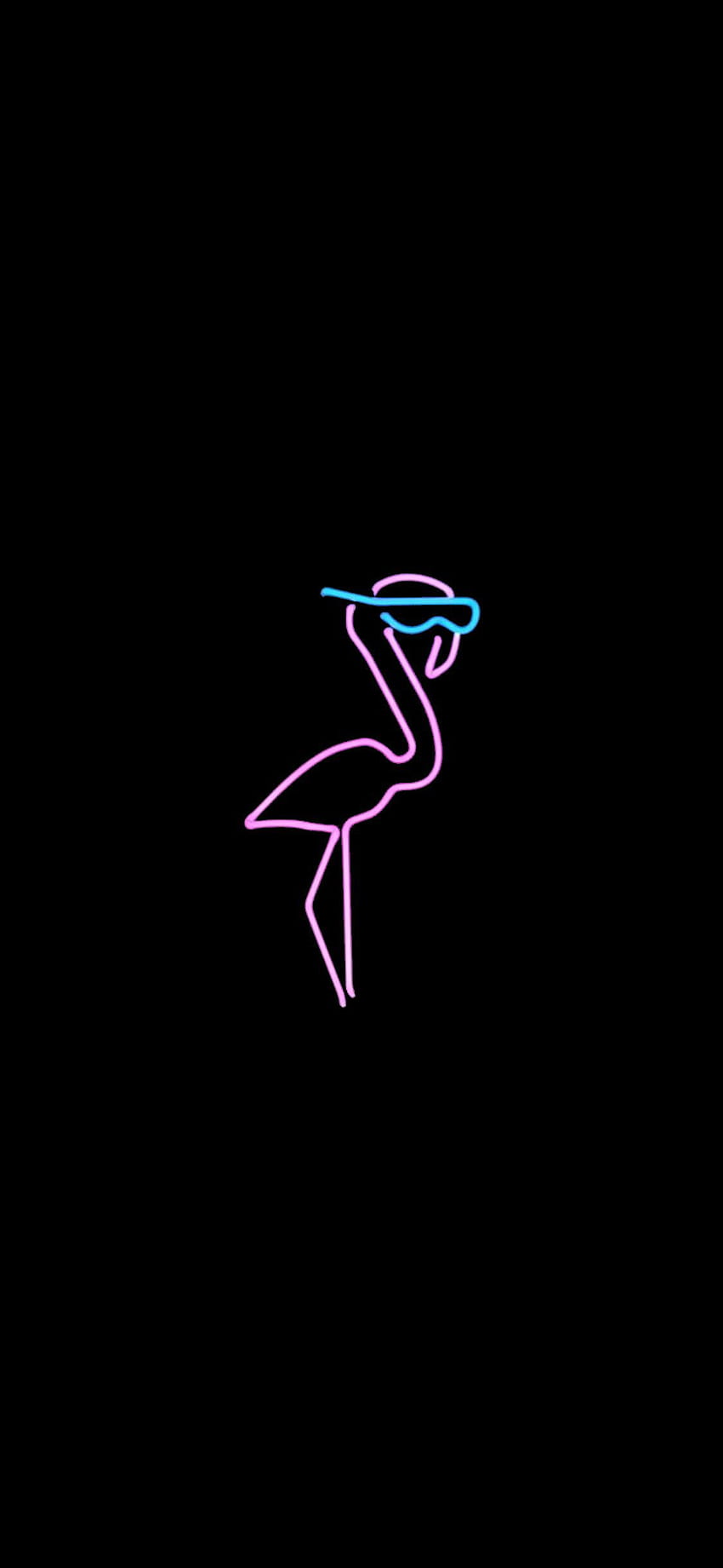 Neon Flamingo : iphonex, Flamingo Albert wallpaper ponsel HD