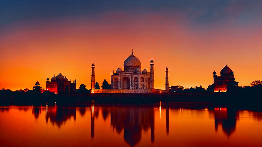 The Taj Mahal, Sunset, , , Background, Jz28gr, Taj Mahal Sunset HD wallpaper