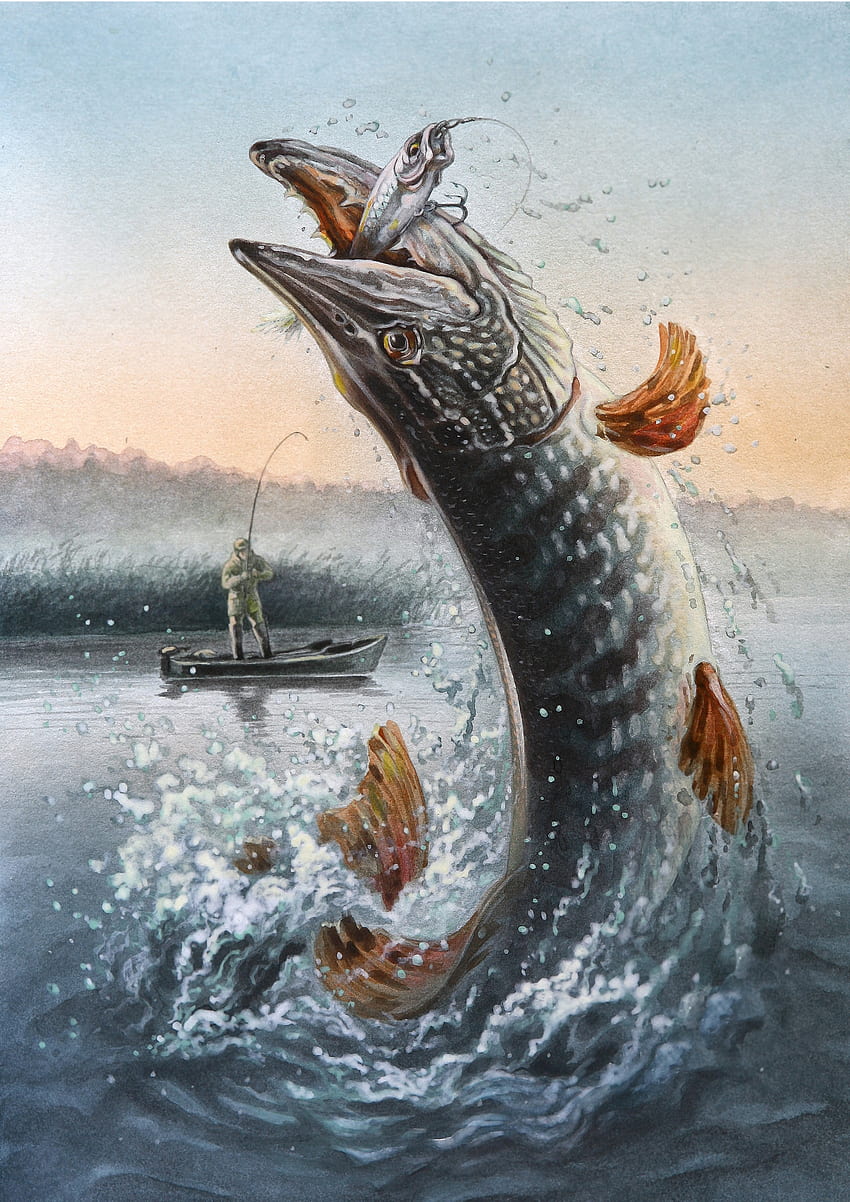 Fishing pikes High Quality , High Definition , Fishing Art HD phone  wallpaper