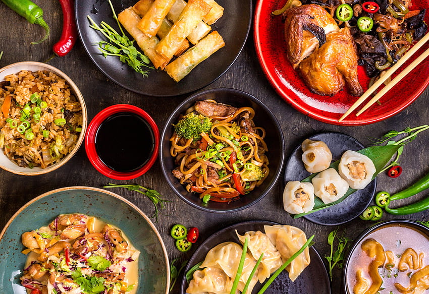 Китайска храна, ресторантска храна HD тапет