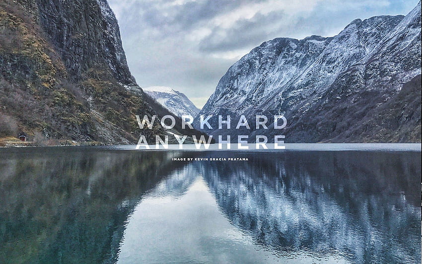 Work Hard Anywhere—White Stairs, Fjord HD wallpaper