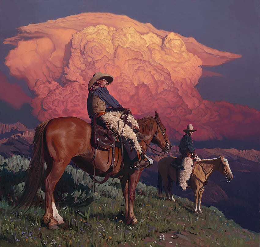Mark Maggiori, Cowboy Painting HD wallpaper