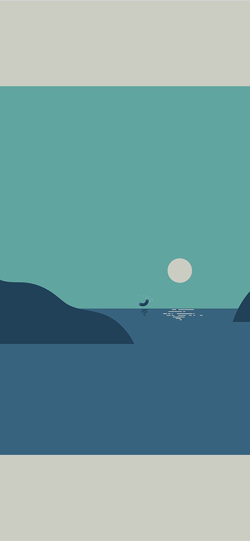 IPhone X . pattern background simple sea illust, Minimal Beach ...