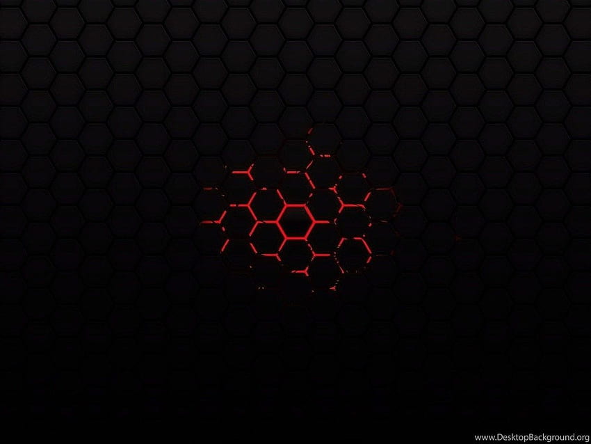 Rot auf schwarzem Wabenmuster abstrakt. Hintergrund HD-Hintergrundbild
