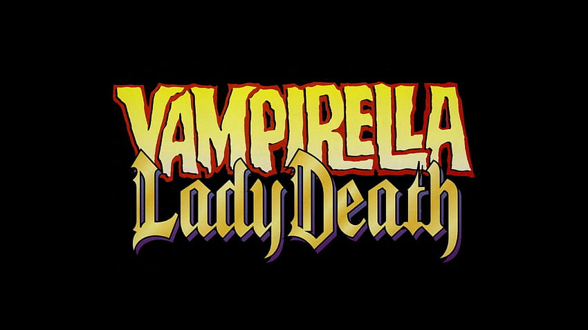 Vampirella Lady Death logo, typography, black background, logo, text, lady death, vampirella HD wallpaper