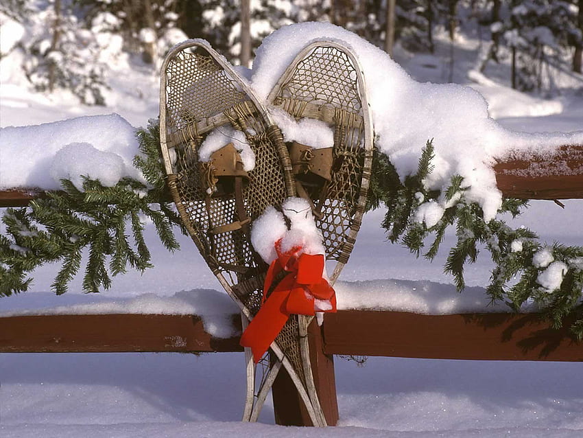 Holiday Snowshoes Vermont, Natal Vermont Wallpaper HD