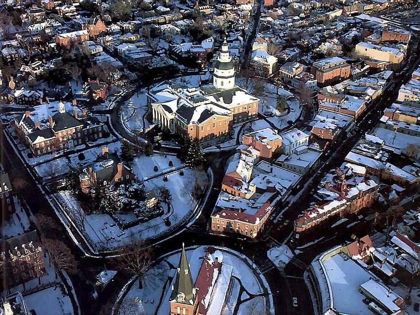 Other: Annapolis Maryland America Usa Birdseye View Air, Maryland Landscape HD wallpaper