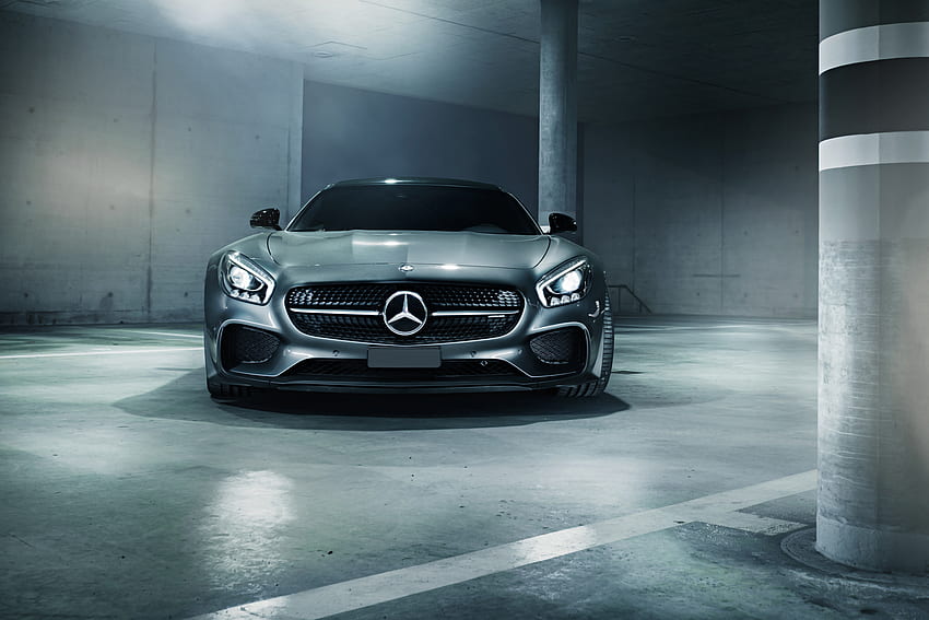 Silver, luxury car, Mercedes-AMG GT S, 2018 HD wallpaper