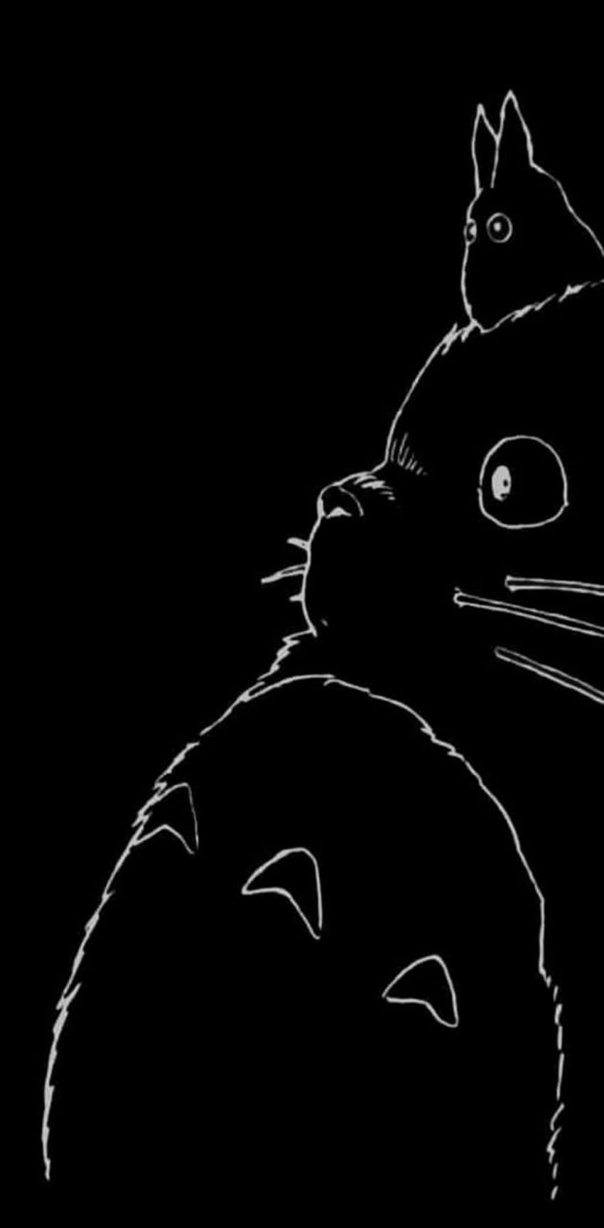Totoro, Totoro in bianco e nero Sfondo del telefono HD