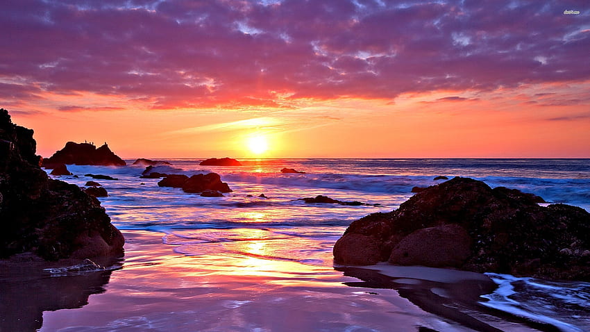 Ocean Sunset Wallpapers  Top Free Ocean Sunset Backgrounds   WallpaperAccess