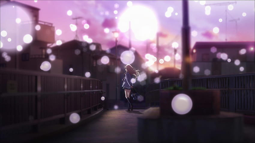 Kaori Miyazono, Shigatsu wa Kimi no Us, anime girl, outdoor HD wallpaper