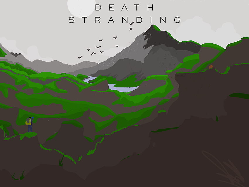 Some Death Stranding art i made based on the Firewatch . Hope you guys like it.: DeathStranding HD wallpaper