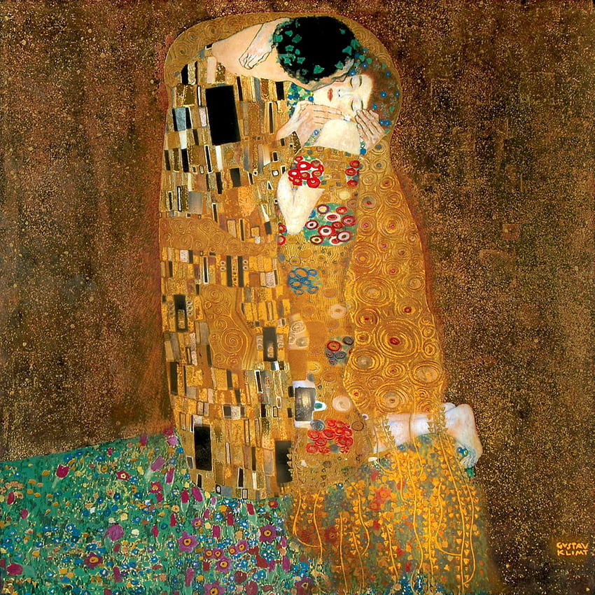 Gustav Klimt The Kiss catadores de sabor a carambola fondo de pantalla del teléfono