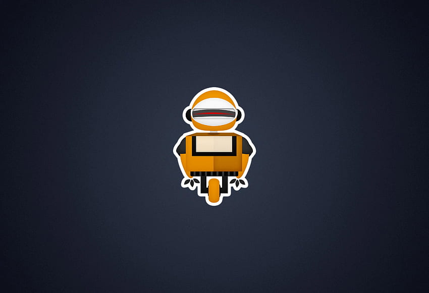 Orange Mini Robot Icon . Cute , Robot Icon, Manga Eyes, Gaming Icon HD wallpaper