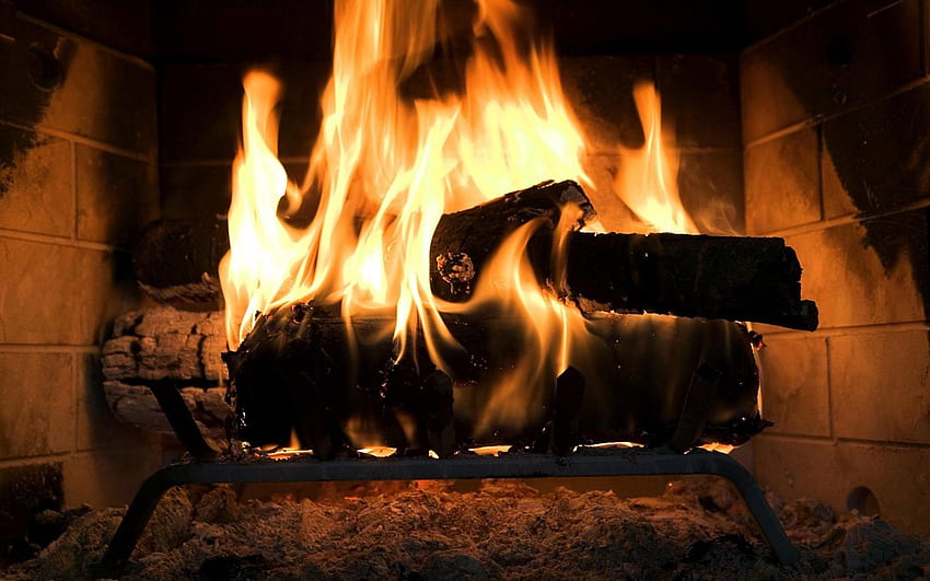 Kamin, gemütliches Feuer HD-Hintergrundbild