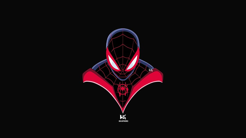 Spiderman, Miles Morales, minimal, Kunst HD-Hintergrundbild