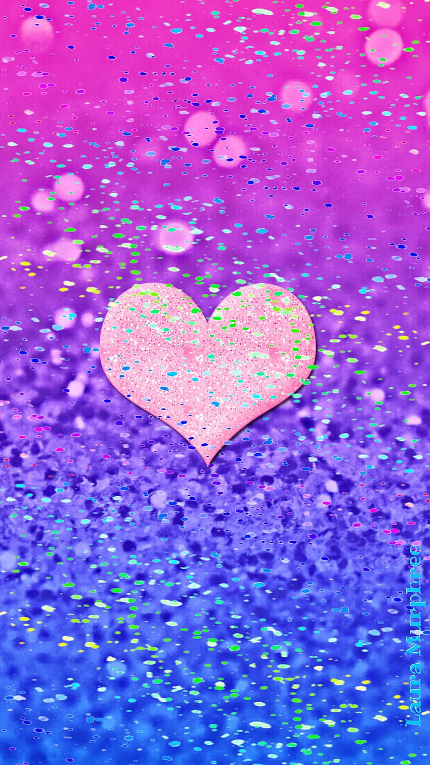 Glittery Shimmer , Purple Glitter Hearts HD phone wallpaper | Pxfuel