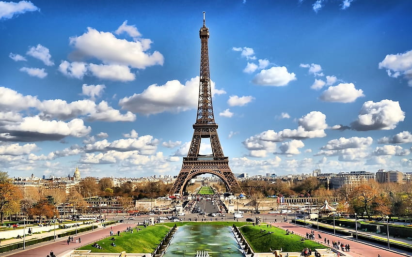 Menara Eiffel, kota-kota Prancis, R, Eropa, Prancis, landmark Prancis, Paris Wallpaper HD
