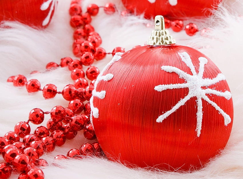 Holidays, Beads, Holiday, , Drawing, Christmas Tree Toy, Snowflake HD wallpaper