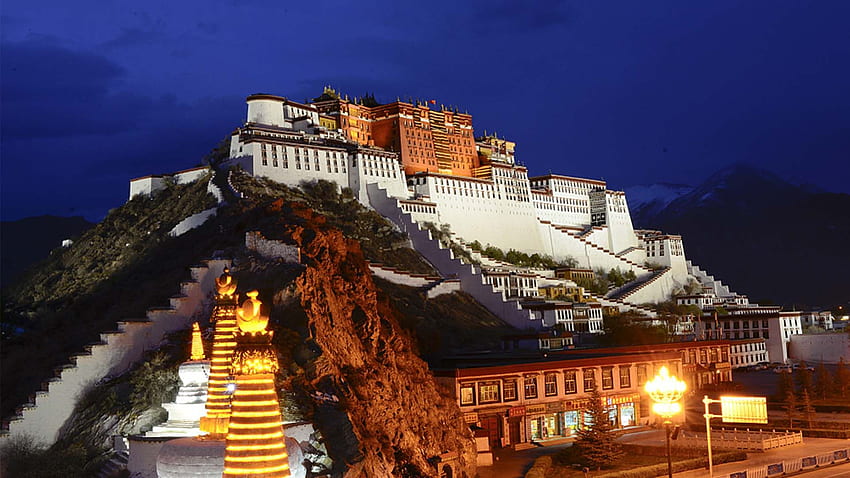 Rooftop refurbished for landmark building in Tibet, Potala Palace HD wallpaper