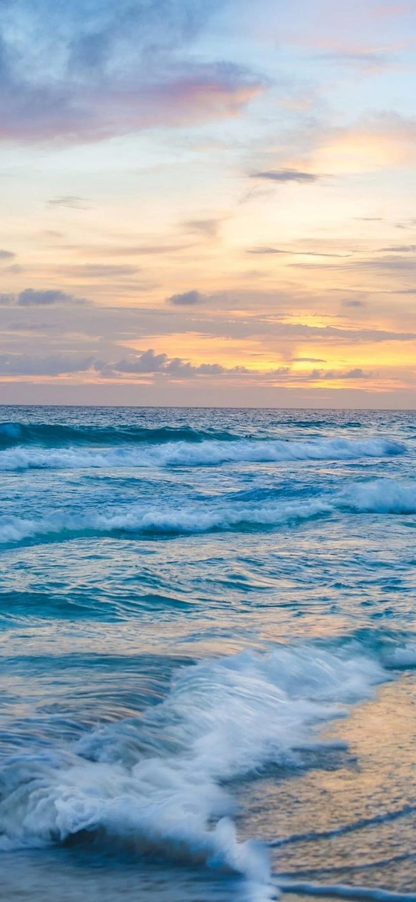 1125×2436 Ocean Waves At Sunset iPhone Xsiphone 10iphone HD phone wallpaper
