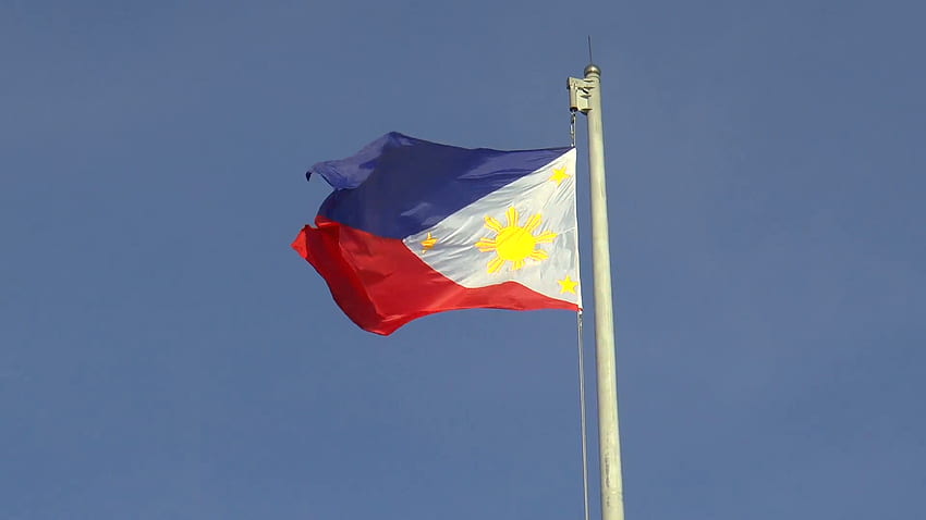 огромен филипински флаг - огромен филипински флаг плавно се развява. Стокови видеозаписи - VideoBlocks HD тапет