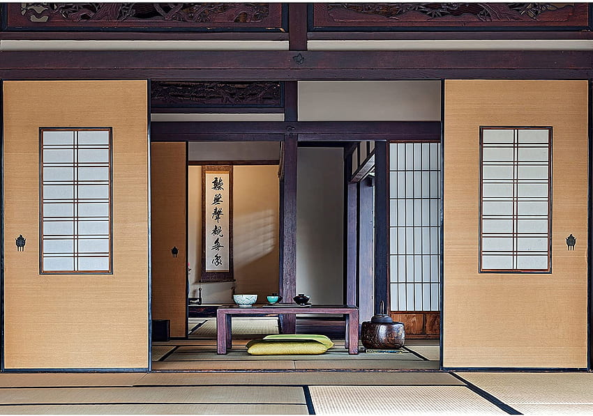 Wall26 伝統的な日本の茶室の取り外し可能な壁の壁画。 自己接着大インチ 高画質の壁紙