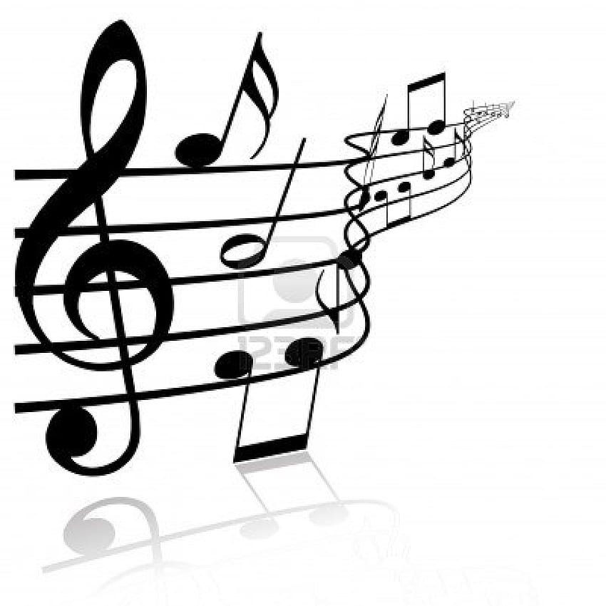 Melhores notas musicais em preto e branco Papel de parede de celular HD